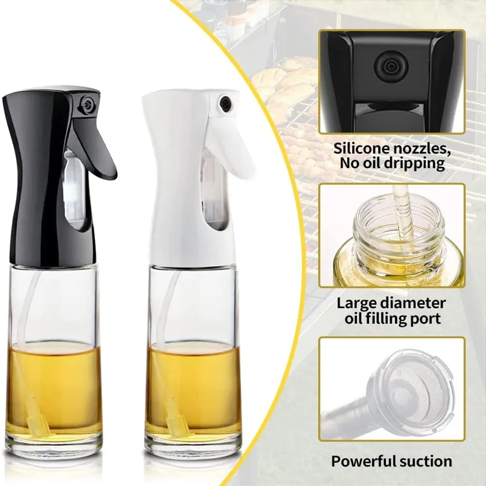 Oil Spray for Cooking - Olive Oil Dispenser Bottle Sprayer Mist-Reusable Food Grade Oil Vinegar,Spray Bottle Kitchen Accessories - 图片 2